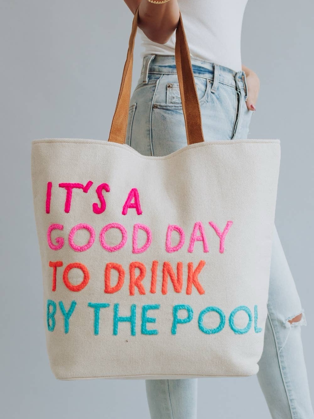 It’s a good day to drink by the pool tote